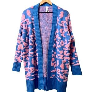 dreamers by debut Pink & Blue Leopard
Long Cardigan Size L